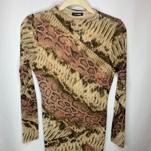 Fitted Fashion Nova dress with snake print. Never worn